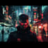 do cyberpunk futuristic city art