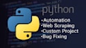 be your python expert for automation, web scraping, and bug fixes