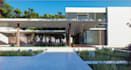 redesign 3d villa exterior, landscape,garden, deck terrace,HQ environment render