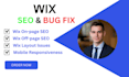fix wix website bugs or layout, responsive, seo cms issues or wix studio issue