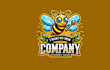 do crate bee mascot logo design with express delivery
