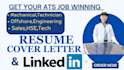 craft professional ats compliant mechanical, engineering, technicial resume, cv