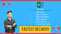 do data entry, clean, format, filter, charts and pivot table