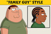 create custom images in the family guy cartoon style