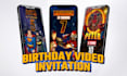 create a birthday video invitation of superheroes