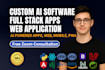 do custom ai software, web application, full stack, ai software developer ai web