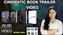 create a cinematic book trailer video for book promo ebook readers amazon seo
