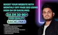 boost your website with monthly off page SEO using high da DR backlinks