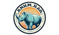create a mascot animal creative playful rhino logo