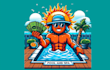 do make pool and spa mascot logo design with express delivery