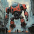 create a sci fi robot and mecha concept artc