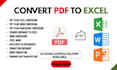 convert PDF to excel, scan pages to excel, google sheet