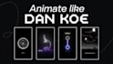 create dan koe style 2d animations, minimalist animations for instagram tiktok