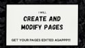 create, modify, and edit pages for your projects