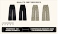 design custom streetwear clothing mockups for denim sweatpants and other pants