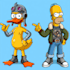 make best yellow cartoon character like simpson style