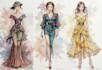 draw digital fashion illustration, sketch