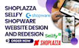 design and promote an ecommerce website using sellfy, shoplazza and shopware