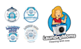 make high resolution cleaning cartoon laundry logo