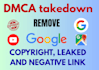 remove infringing content from google search and image under dmca