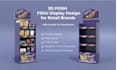 design 3d retail display, pop counter, and product showcase
