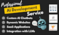develop ai chatbots, websites, and saas applications using gpt, llms, and rag