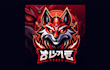 do unique japan kitsune mask mascot logo with free source file