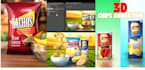 make stunning 3d chips animation, can animation, snacks animation video ads