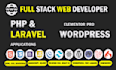 do website development as full stack web developer, front end, backend developer