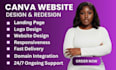 canva website design landing page website design