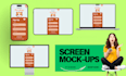 design 3d device mockups, screen, laptops, iphones and anything