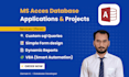 develop ms access database applications and projects