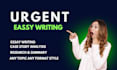 do urgent essay writing, as an essay writer expert