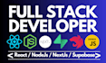 be full stack developer with react next js nodejs nestjs supabase
