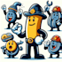 do characters in retro rubber hose cartoon style