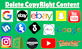 send dmca takedown notice to delete copyright contents