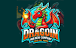 design creative animated dragon mascot logo with 1 day delivery