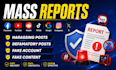 x ig banning mass report bot,takedown harassing remove copyright fb mass reports