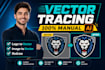 vector tracing, vectorize logo redraw,convert image to vector, png to svg,ai eps