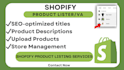 do shopify product listings, manager and fulfill an order