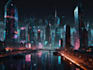 do cyberpunk futuristic city art
