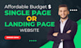 design and develop a unique responsive one page website
