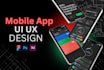 build responsive mobile app design, figma app design and ui ux design