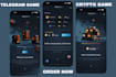 create crypto telegram mini game app ai game bot with smart contract python