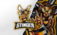 make creative mascot bee logo