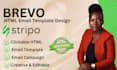 do HTML email template design on stripo and brevo