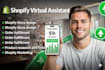 be your shopify virtual assistant shopify store manager shopify marketing sales