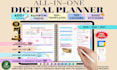 design custom digital planner, journal, for etsy apple and google calendar link