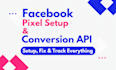 setup meta pixel, conversion API, event tracking, GTM