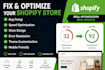 fix shopify bugs and optimize store speed and performance